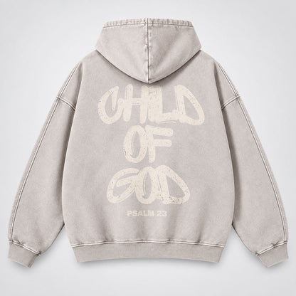 Child of God Washed Hoodie – Graffiti Streetwear Christian Hoodie