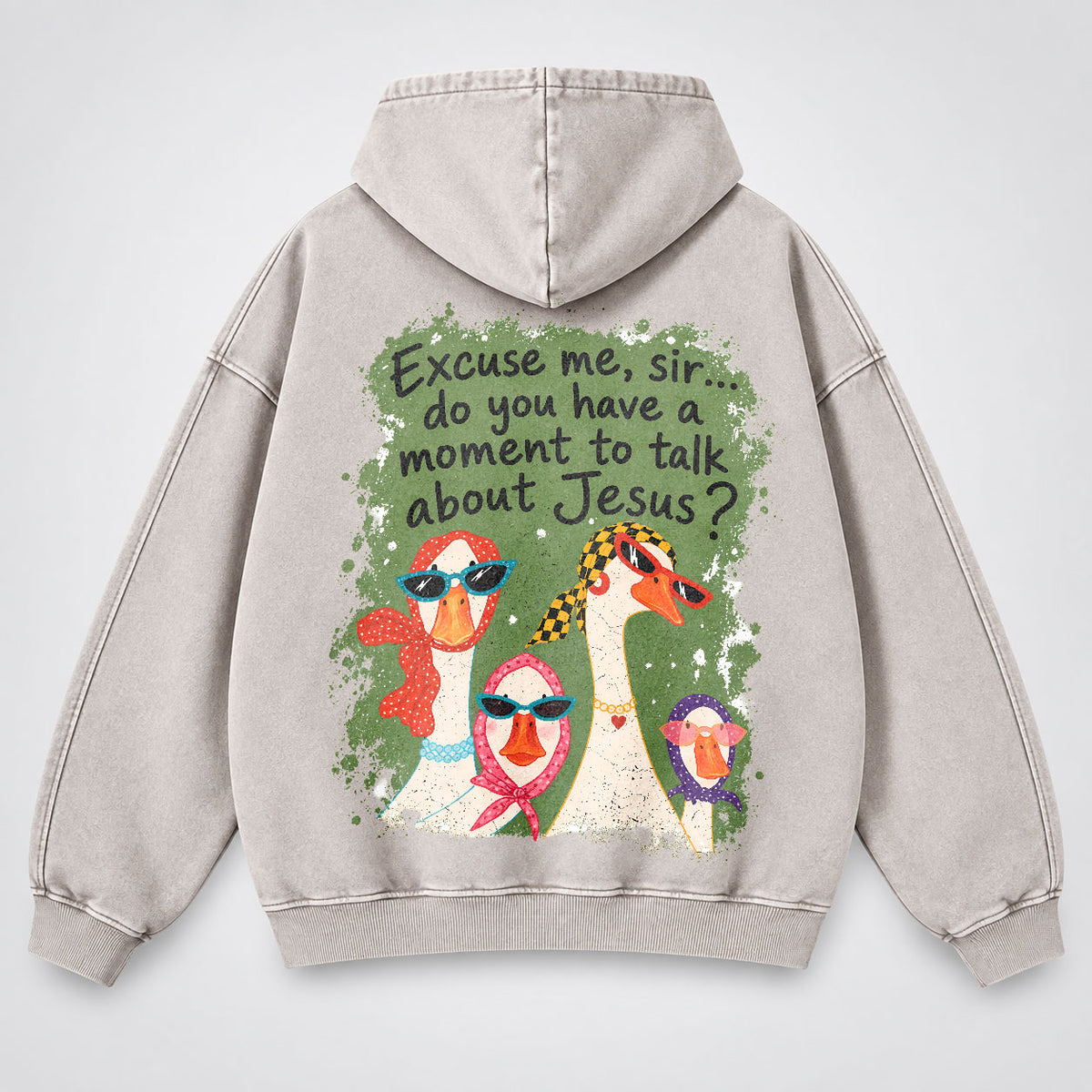 Excuse Me Sir Washed Hoodie
