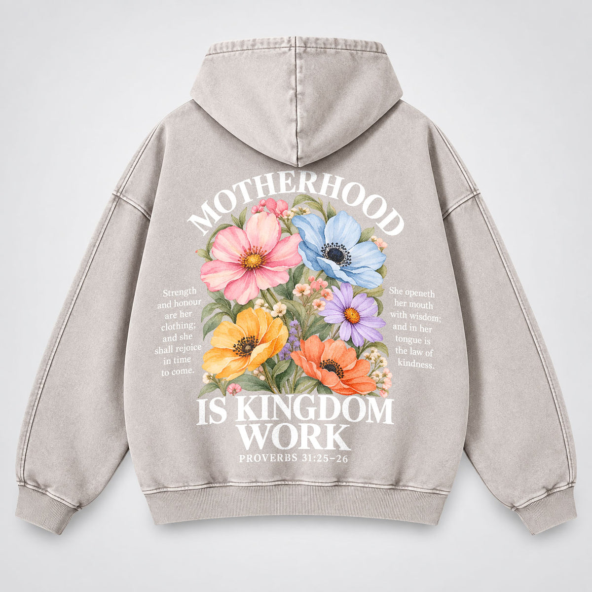 Motherhood Is Kingdom Work Washed Hoodie