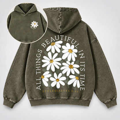All Things Beautiful In Its Time Washed Hoodie