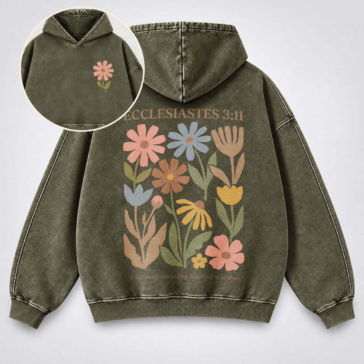 Everything Beautiful in Its Time Washed Hoodie