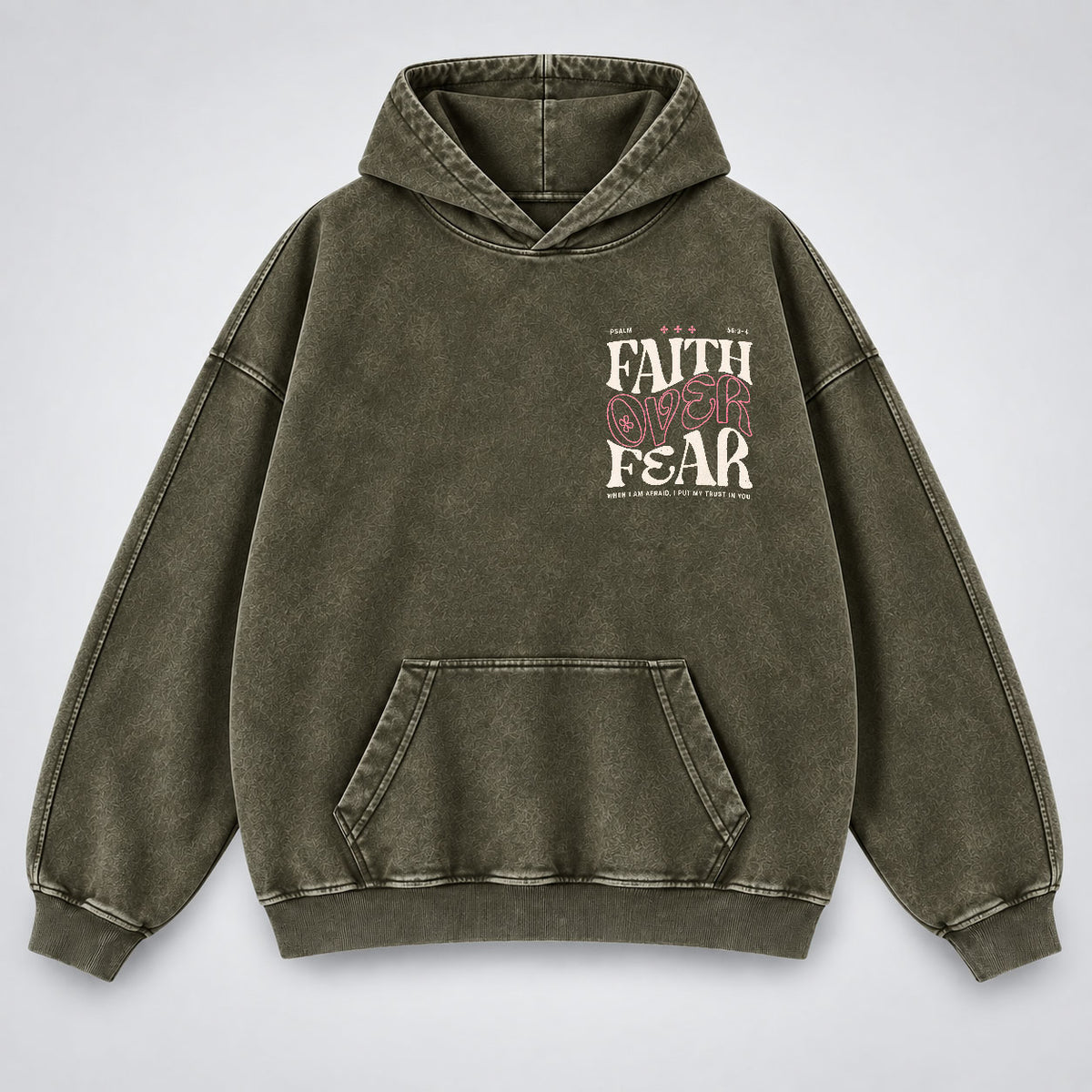 Faith Over Fear Washed Hoodie