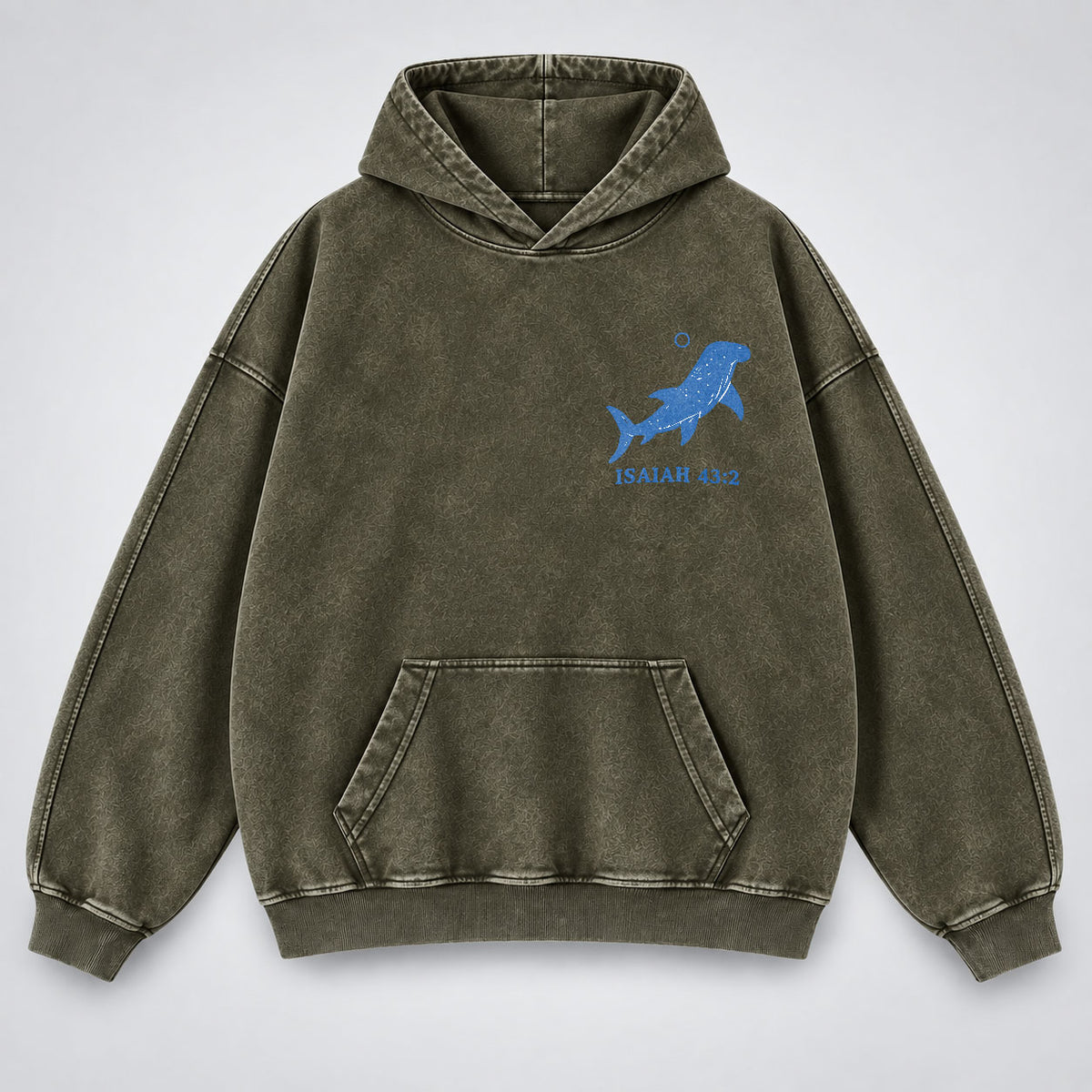 When You Go Through Deep Waters Washed Hoodie