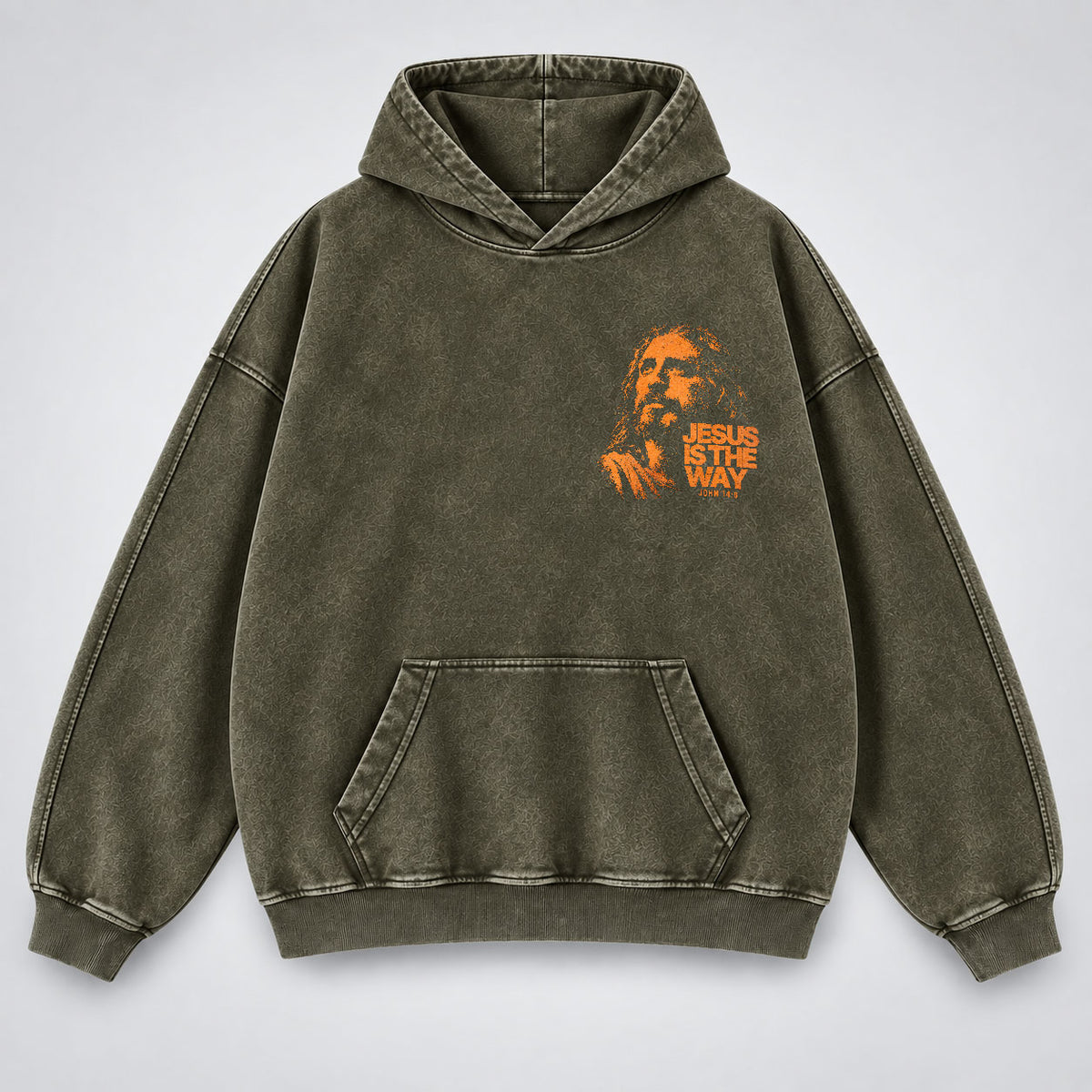 Jesus Is The Way Washed Hoodie