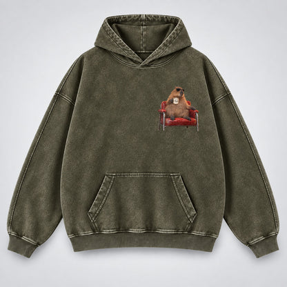 Take It Up With Jesus Hoodie – Funny Capybara Christian Washed Hoodie