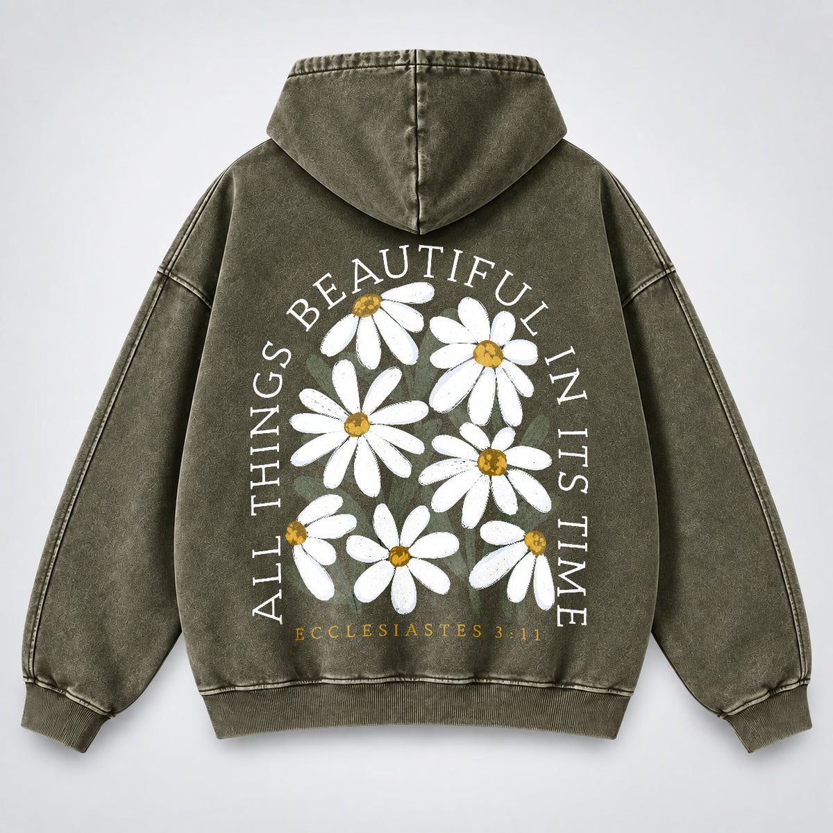 All Things Beautiful In Its Time Washed Hoodie