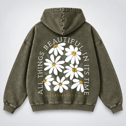 All Things Beautiful In Its Time Washed Hoodie