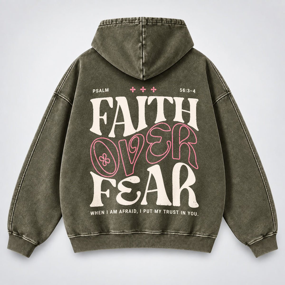 Faith Over Fear Washed Hoodie