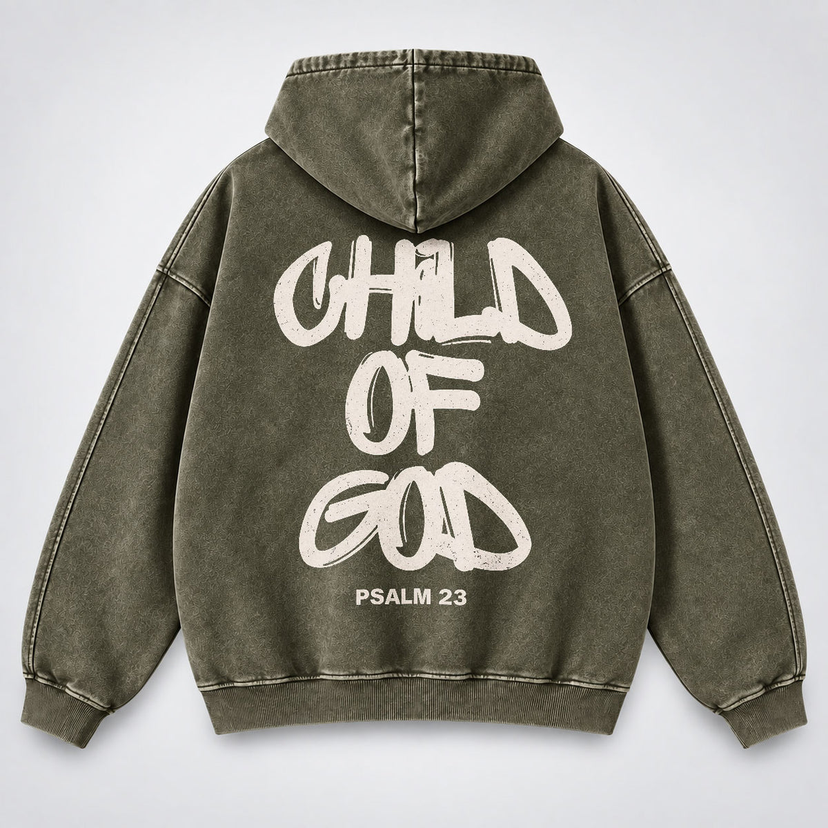 Child of God Washed Hoodie – Graffiti Streetwear Christian Hoodie