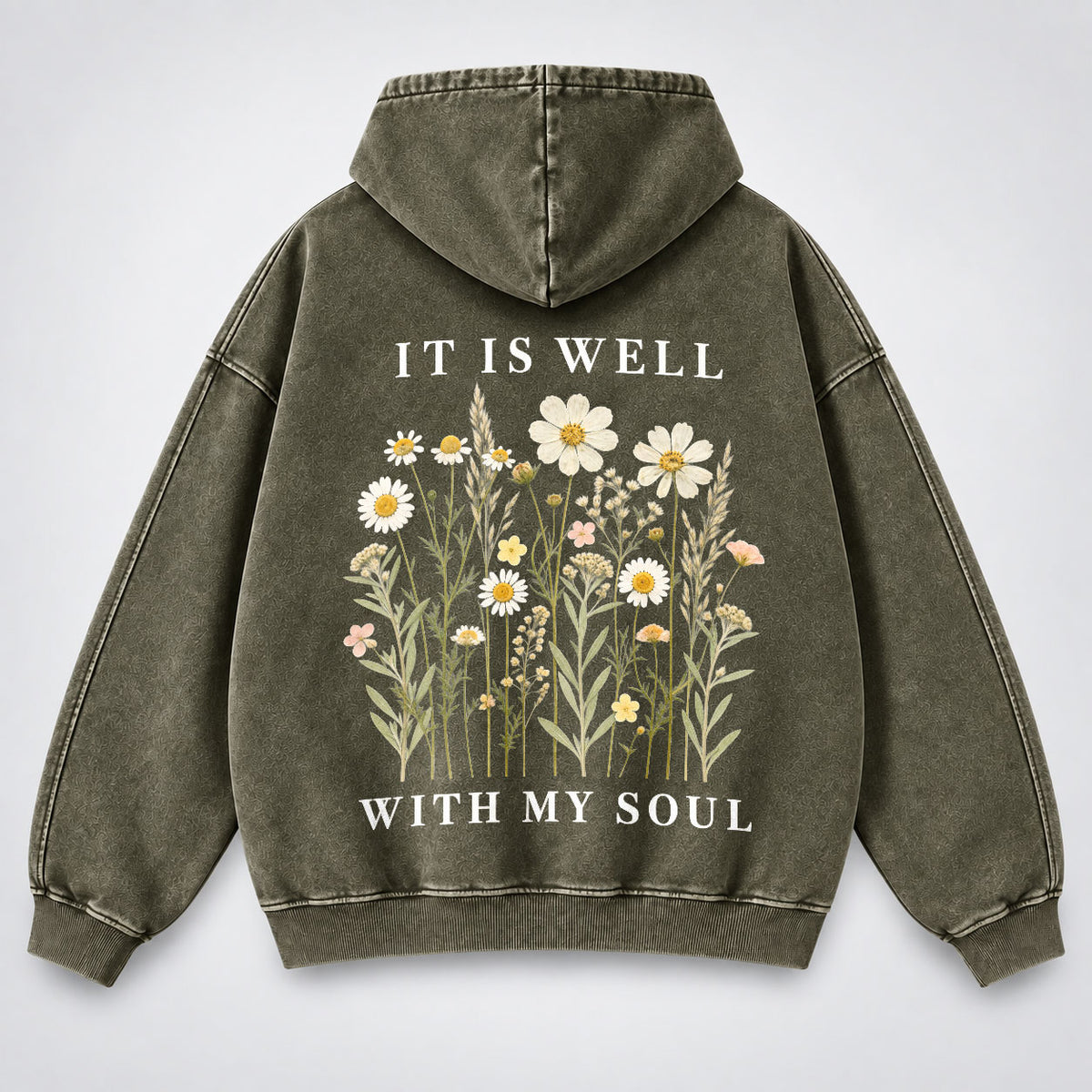 It Is Well With My Soul Washed Hoodie