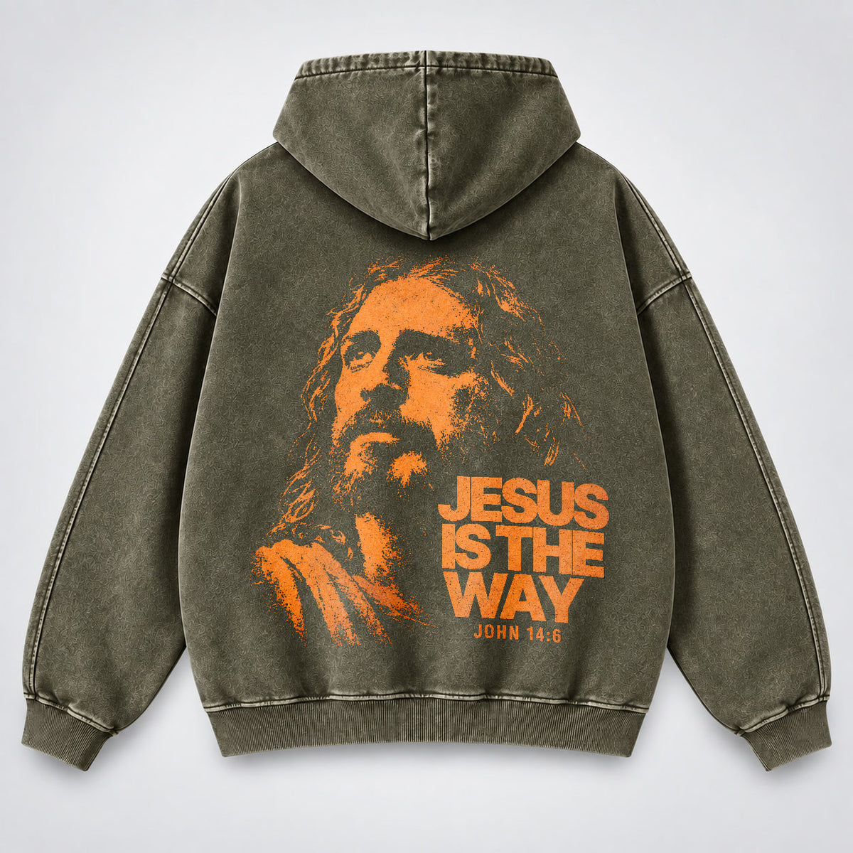 Jesus Is The Way Washed Hoodie
