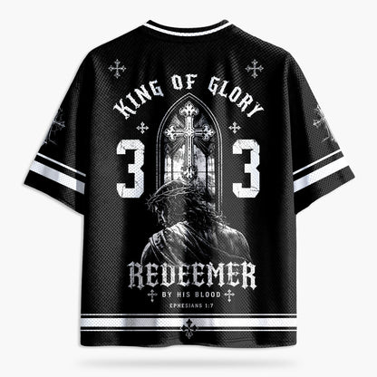 Gothic Crest Graphic Mesh Jersey