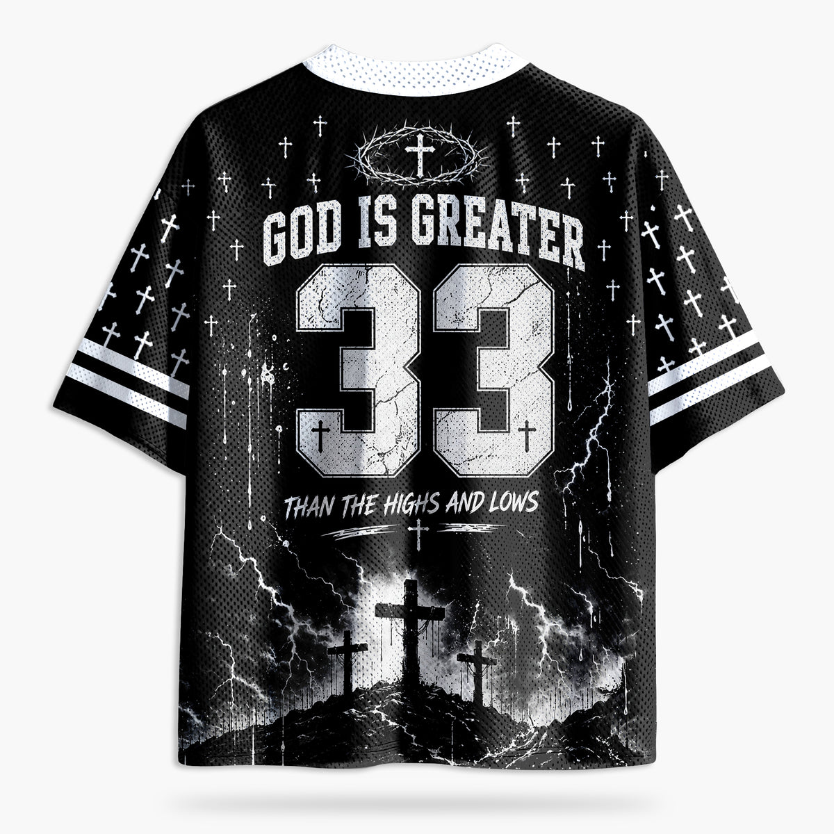 GOD is Greater Black Mesh Jersey