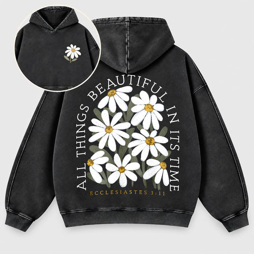 All Things Beautiful In Its Time Washed Hoodie
