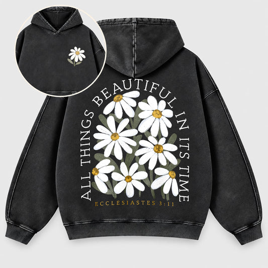 All Things Beautiful In Its Time Washed Hoodie