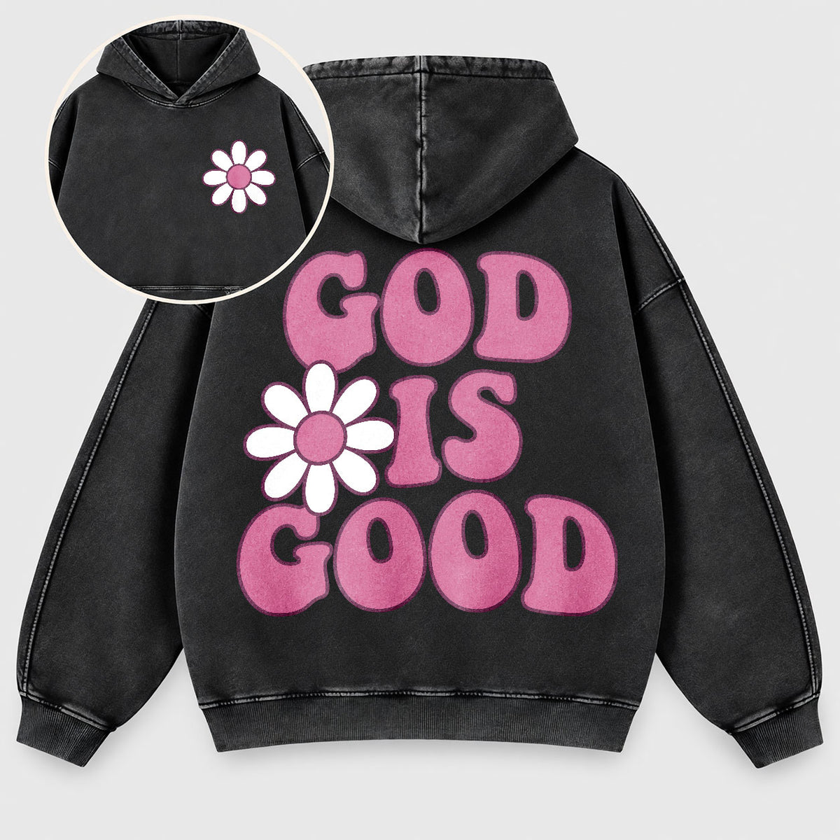 God Is Good Washed Hoodie