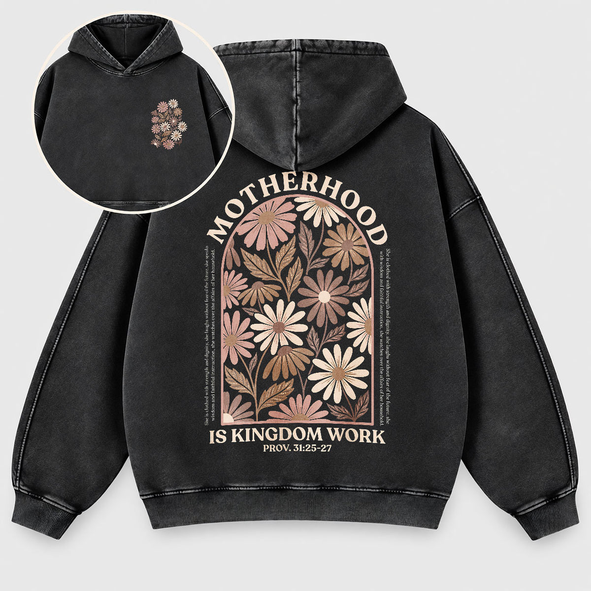 Motherhood Is Kingdom Work Washed Hoodie