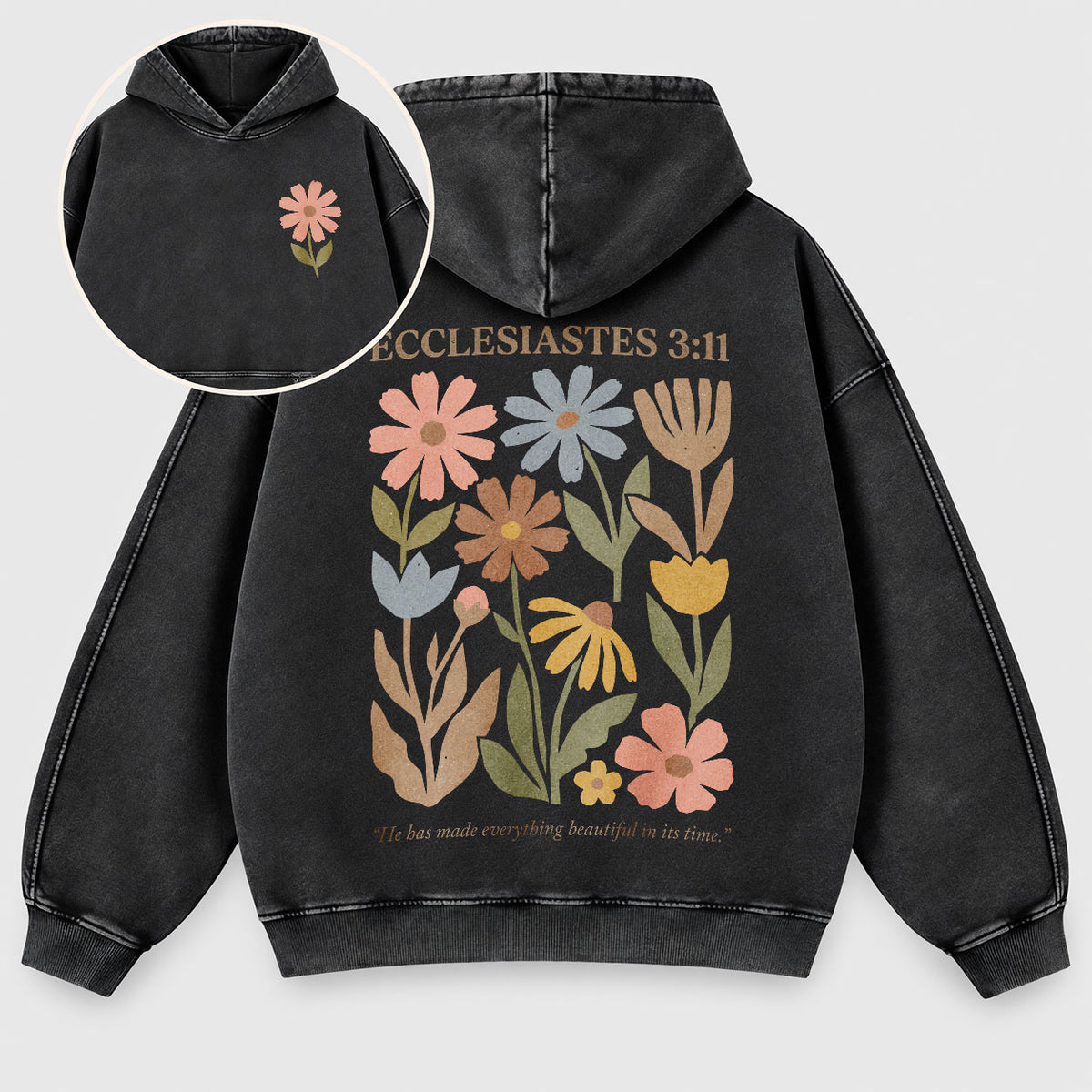 Everything Beautiful in Its Time Washed Hoodie