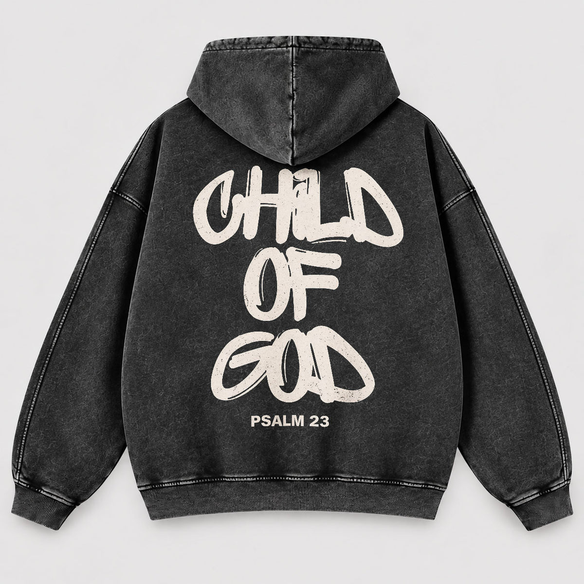 Child of God Washed Hoodie – Graffiti Streetwear Christian Hoodie