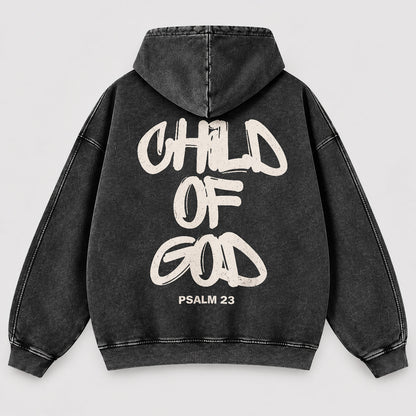 Child of God Washed Hoodie – Graffiti Streetwear Christian Hoodie
