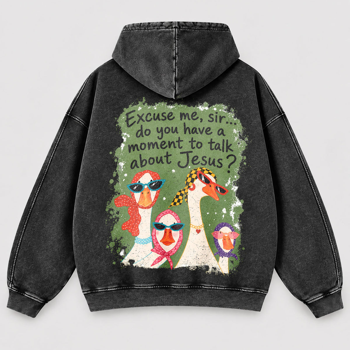 Excuse Me Sir Washed Hoodie