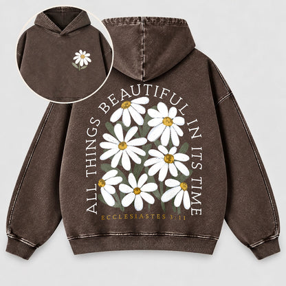 All Things Beautiful In Its Time Washed Hoodie