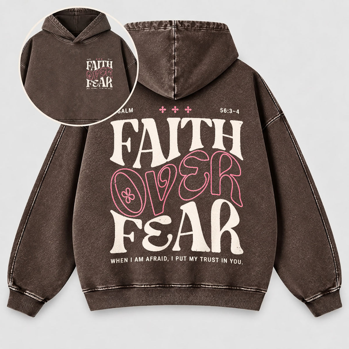 Faith Over Fear Washed Hoodie