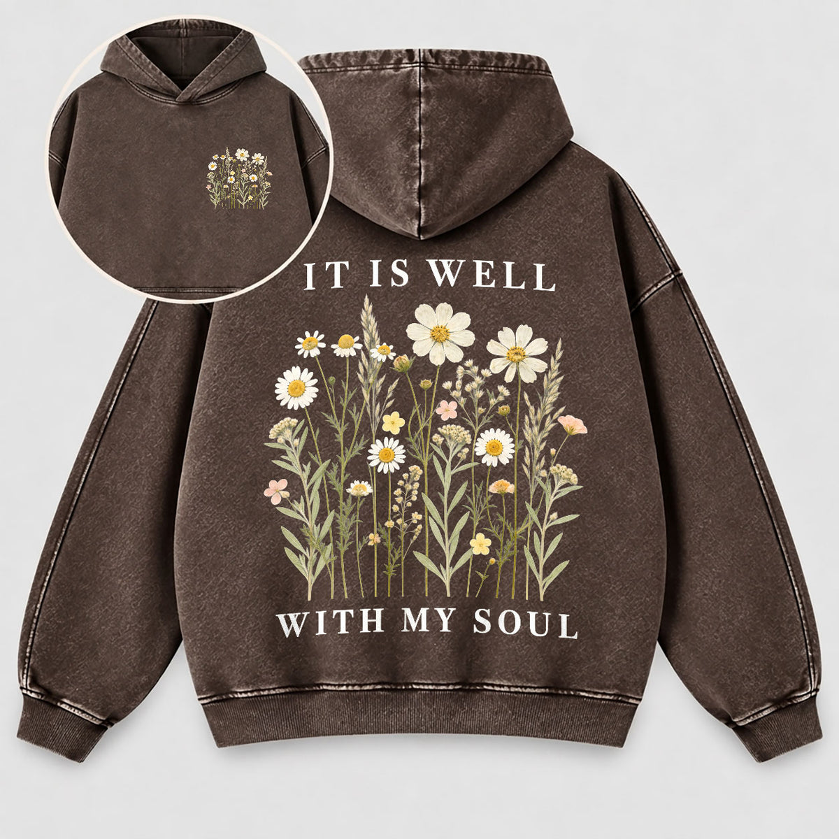 It Is Well With My Soul Washed Hoodie