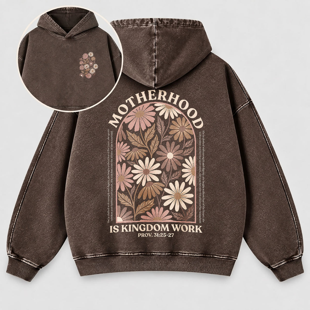 Motherhood Is Kingdom Work Washed Hoodie