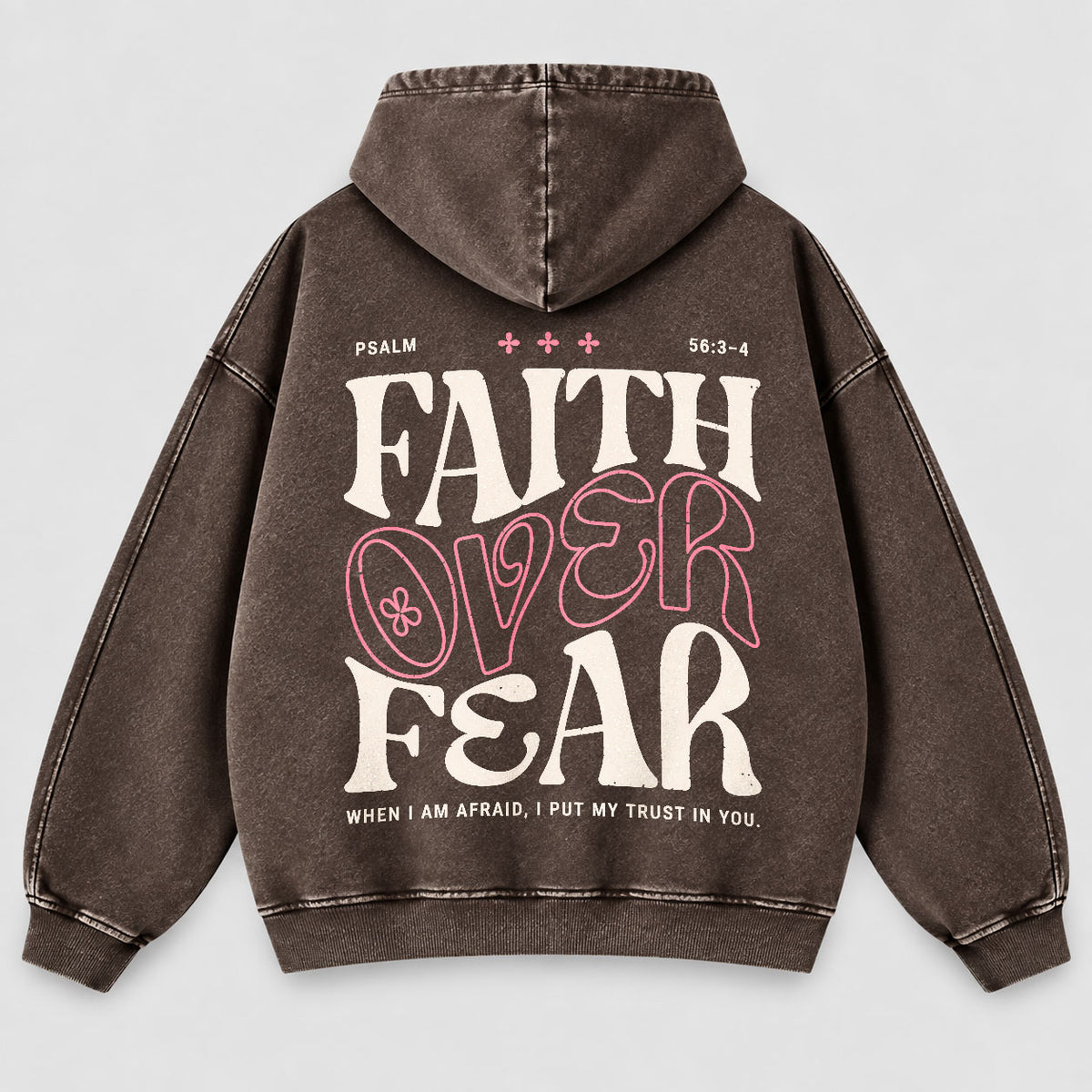 Faith Over Fear Washed Hoodie