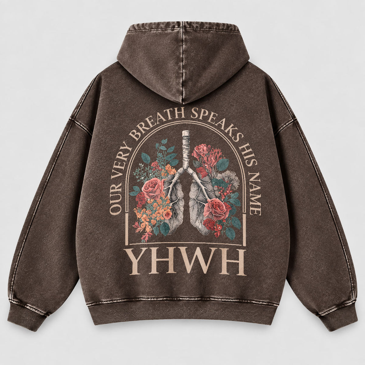 YHWH Our Very Breath Speaks His Name Washed Hoodie