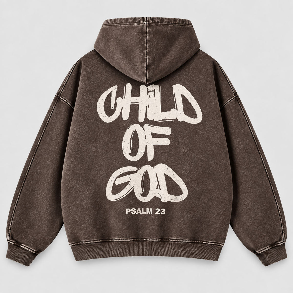 Child of God Washed Hoodie – Graffiti Streetwear Christian Hoodie