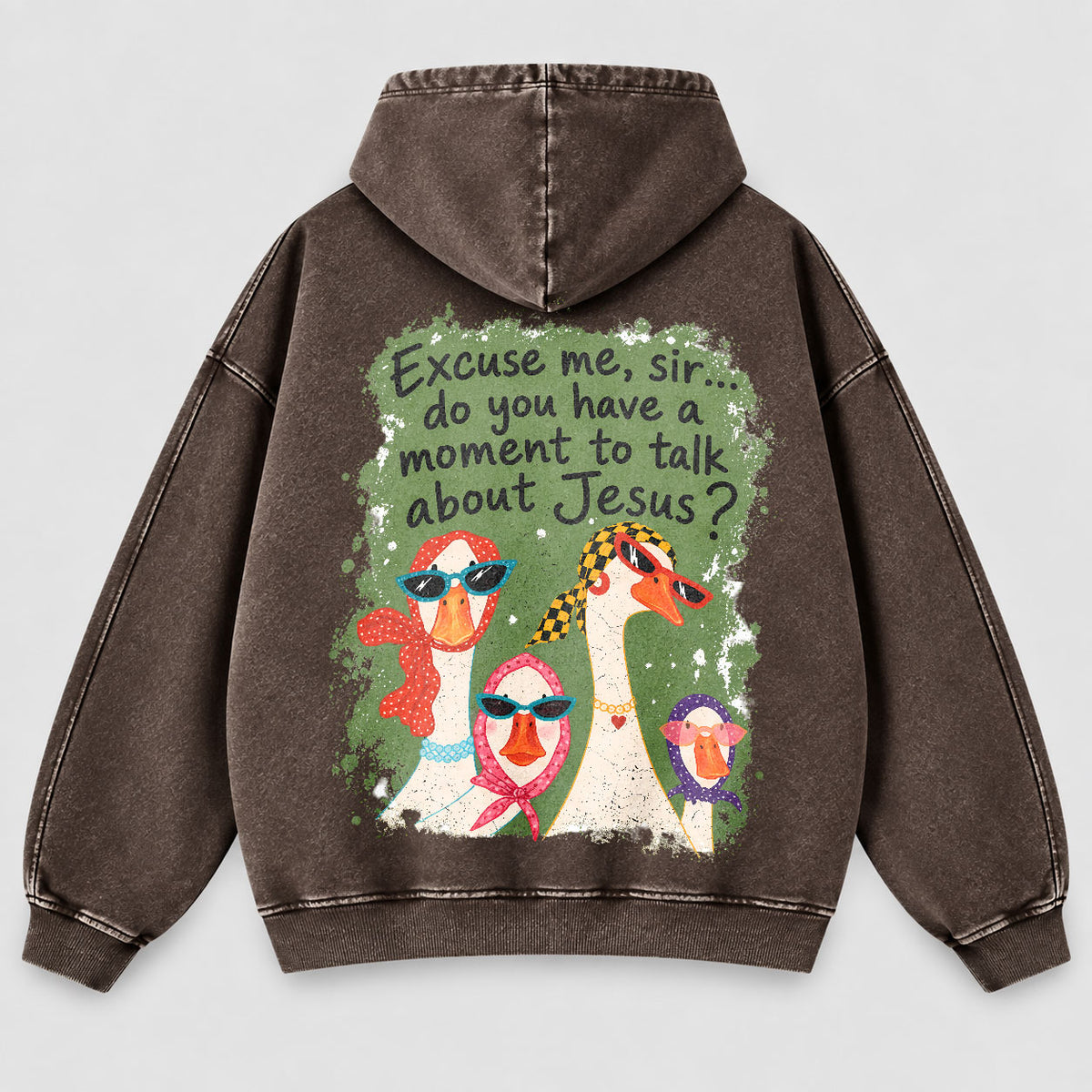 Excuse Me Sir Washed Hoodie