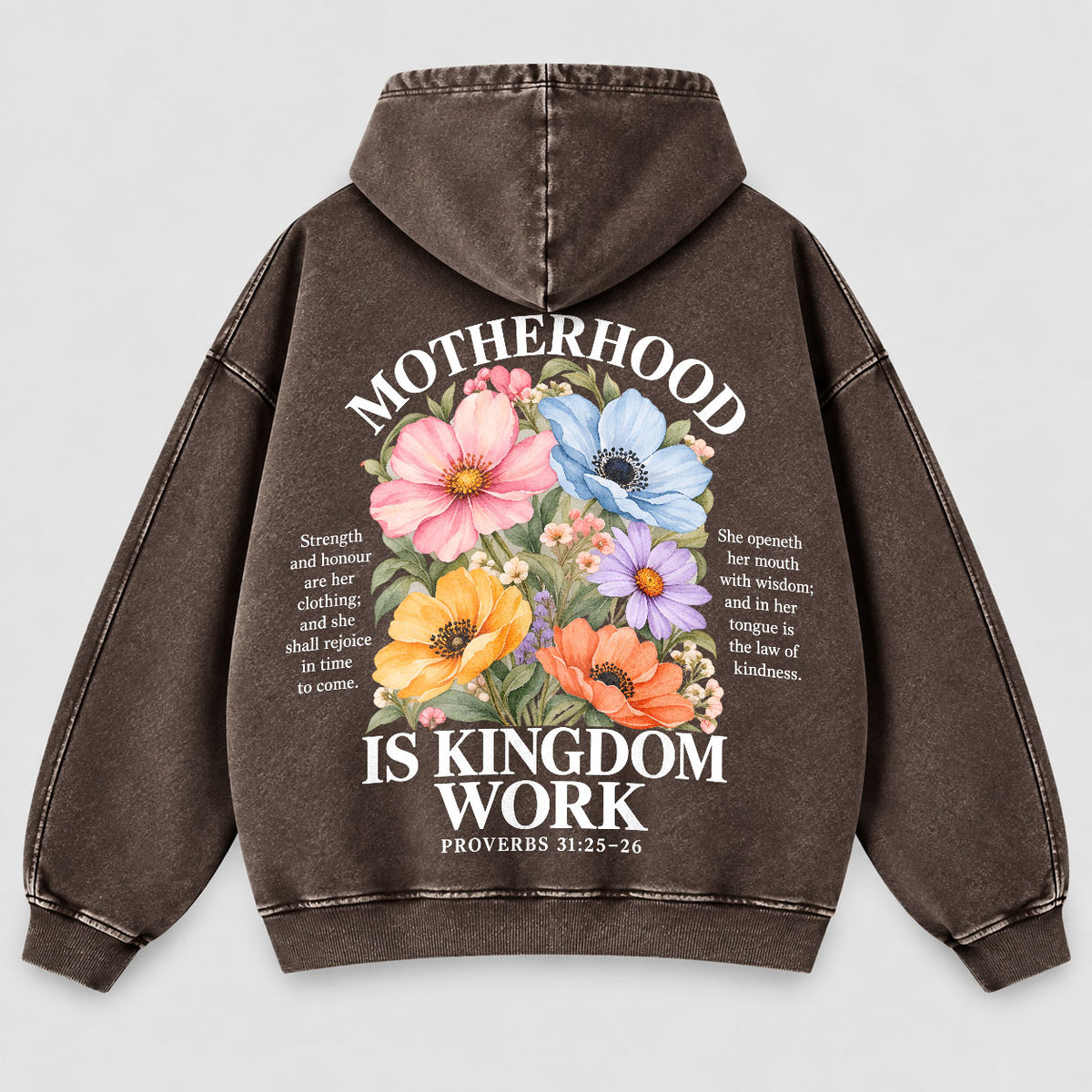 Motherhood Is Kingdom Work Washed Hoodie