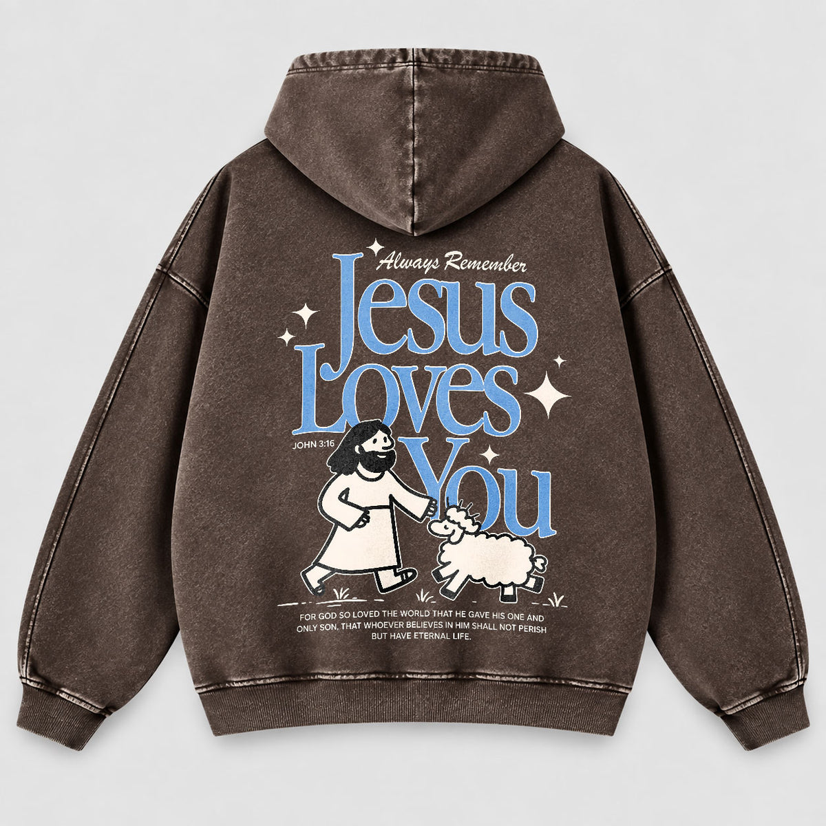 Jesus Loves You Washed Hoodie