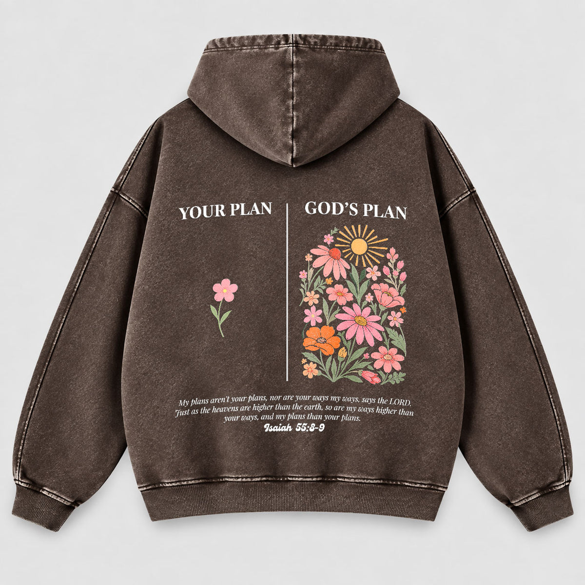 Your Plan God’s Plan Washed Hoodie – Wildflower Christian Hoodie