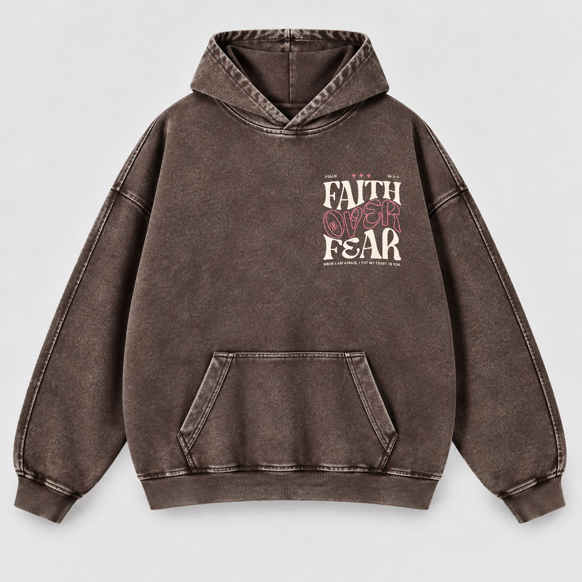 Faith Over Fear Washed Hoodie