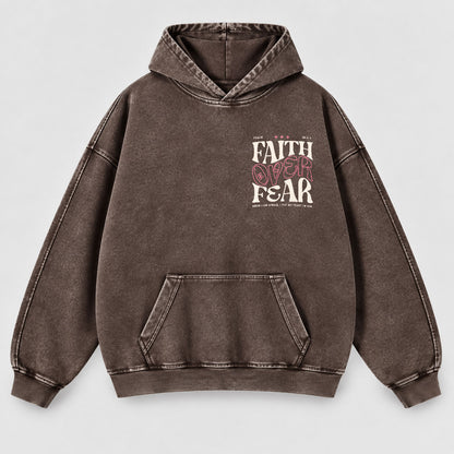 Faith Over Fear Washed Hoodie