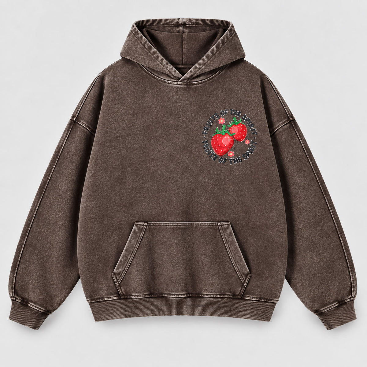 Fruits of the Spirit Washed Hoodie - Fruit Christian Hoodie
