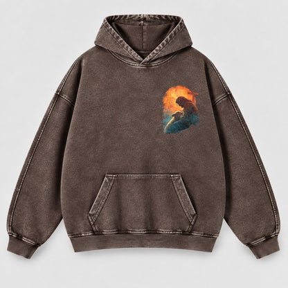 Jesus Good Shepherd Washed Hoodie – Lamb & Cross Christian Hoodie