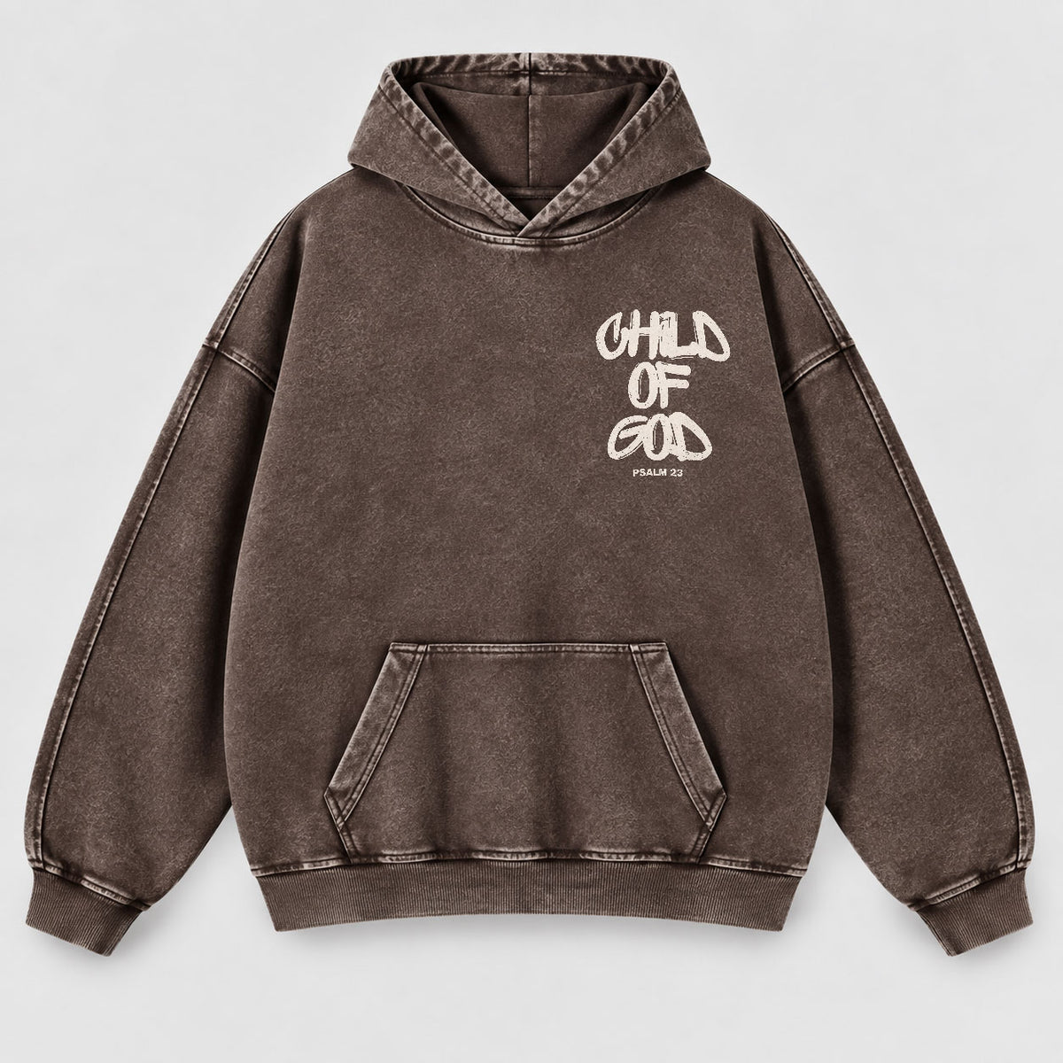 Child of God Washed Hoodie – Graffiti Streetwear Christian Hoodie
