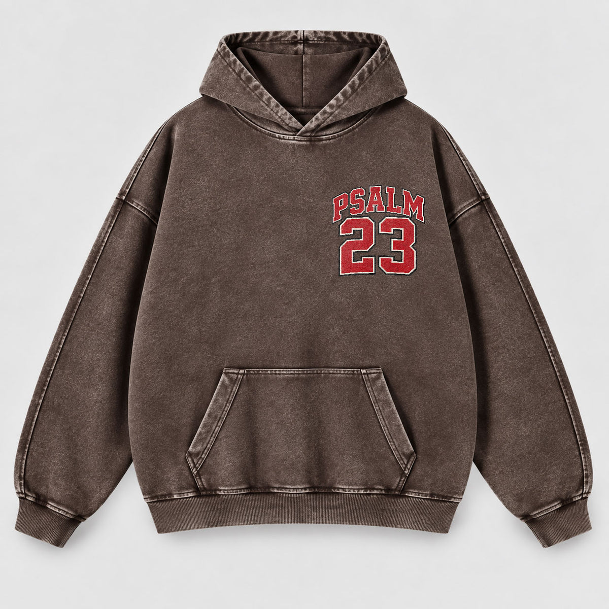 Psalm 23 Washed Hoodie – The Lord Is My Shepherd Varsity Christian Hoodie