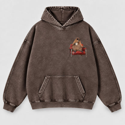 Take It Up With Jesus Hoodie – Funny Capybara Christian Washed Hoodie