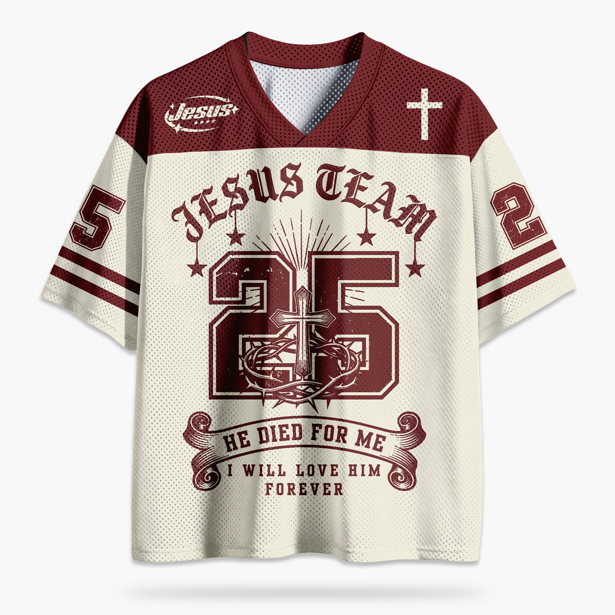 He Died For Me Christian Mesh Jersey