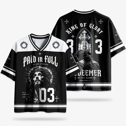 Gothic Crest Graphic Mesh Jersey
