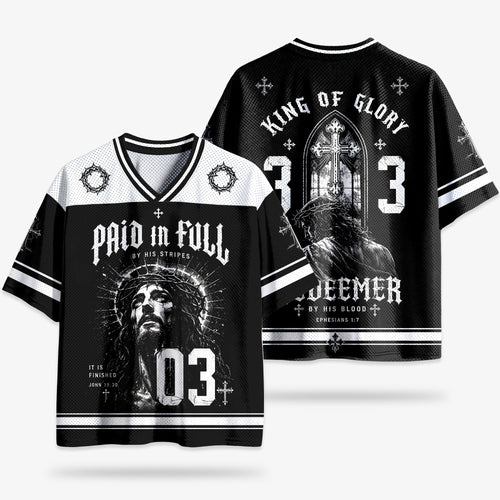 Gothic Crest Graphic Mesh Jersey