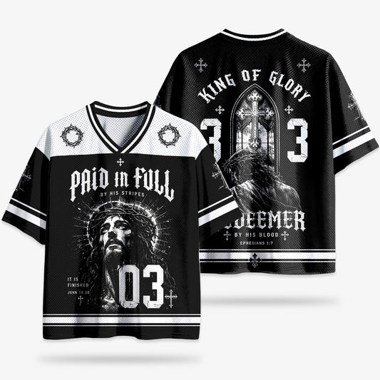 Gothic Crest Graphic Mesh Jersey