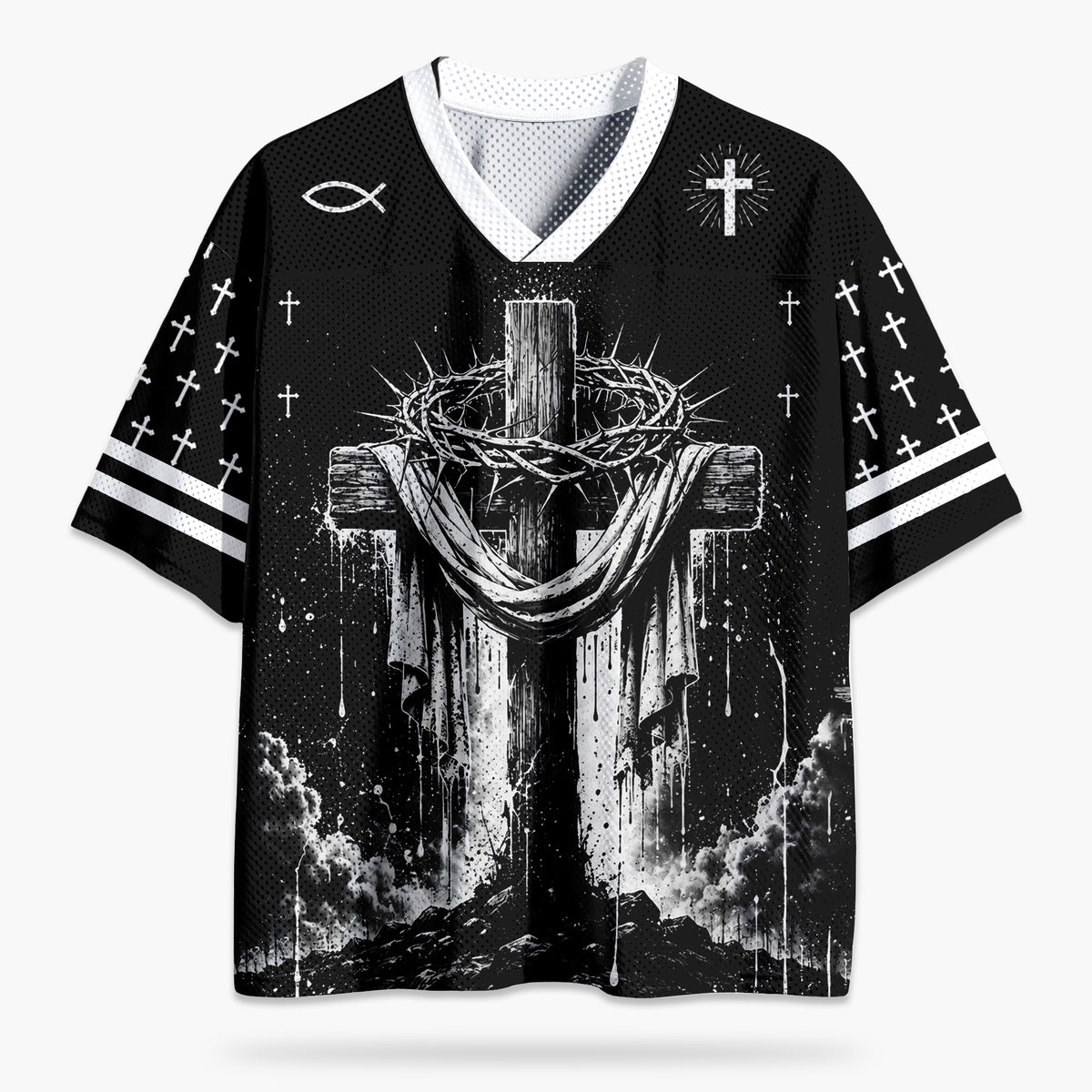 GOD is Greater Black Mesh Jersey