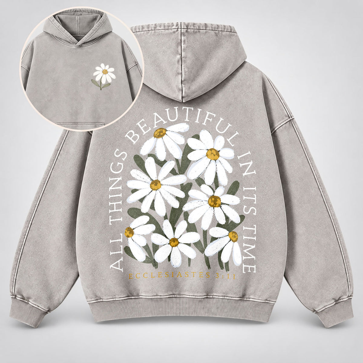 All Things Beautiful In Its Time Washed Hoodie