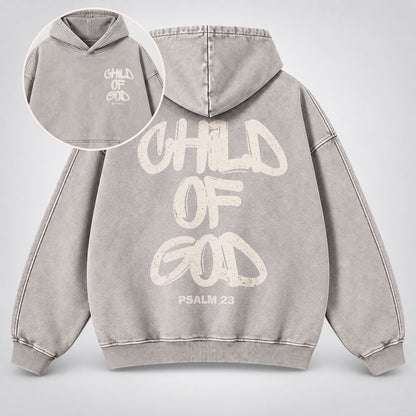 Child of God Washed Hoodie – Graffiti Streetwear Christian Hoodie